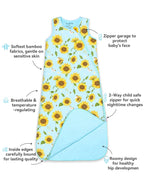 Sunshine Sprout Bamboo Baby Sleep Sack, sunshine sprout bamboo baby sleep sack 02 features infographic