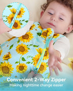 Sunshine Sprout Bamboo Baby Sleep Sack, sunshine sprout bamboo baby sleep sack 04 two way zipper closeup