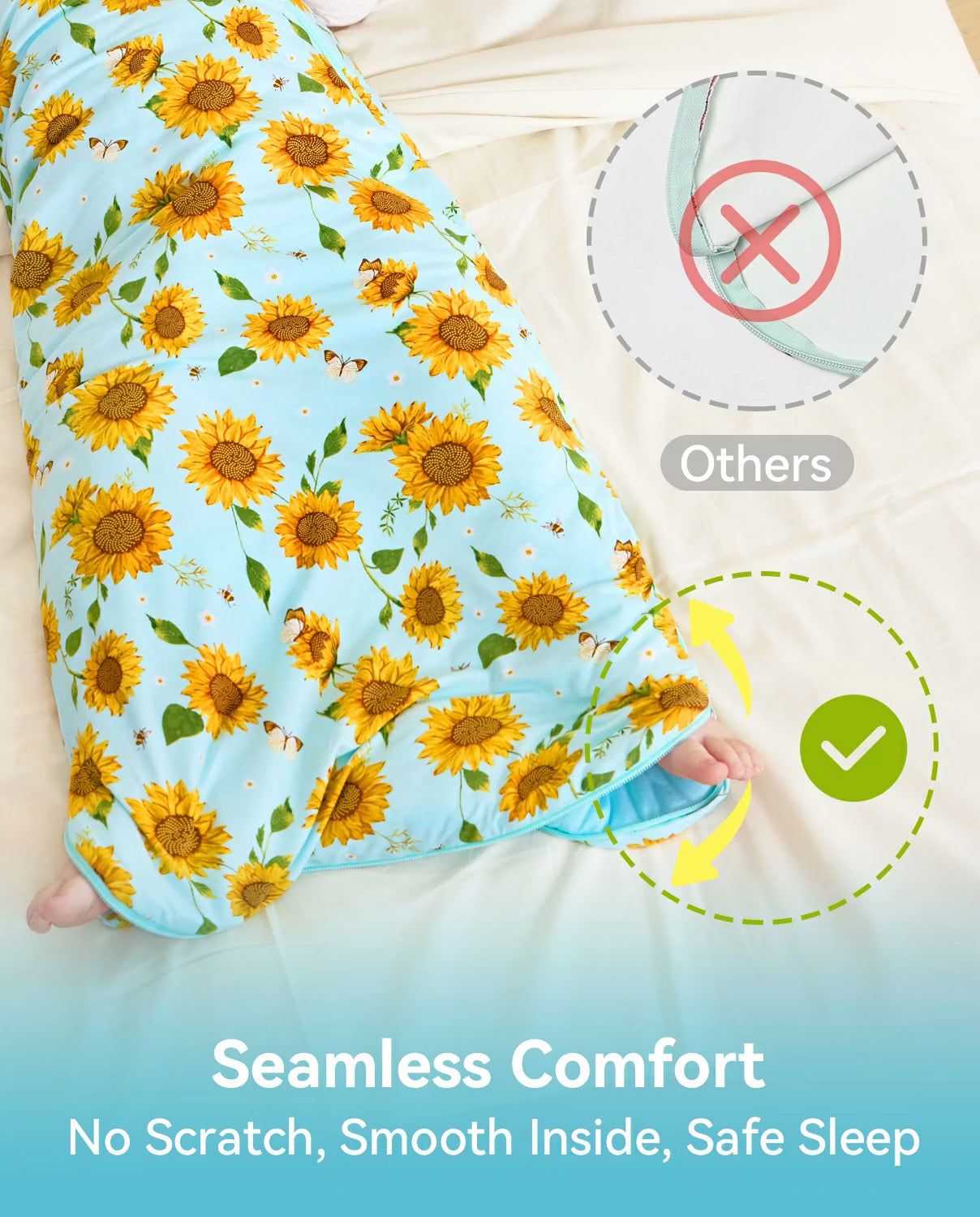 Sunshine Sprout Bamboo Baby Sleep Sack, sunshine sprout bamboo baby sleep sack 06 seamless comfort