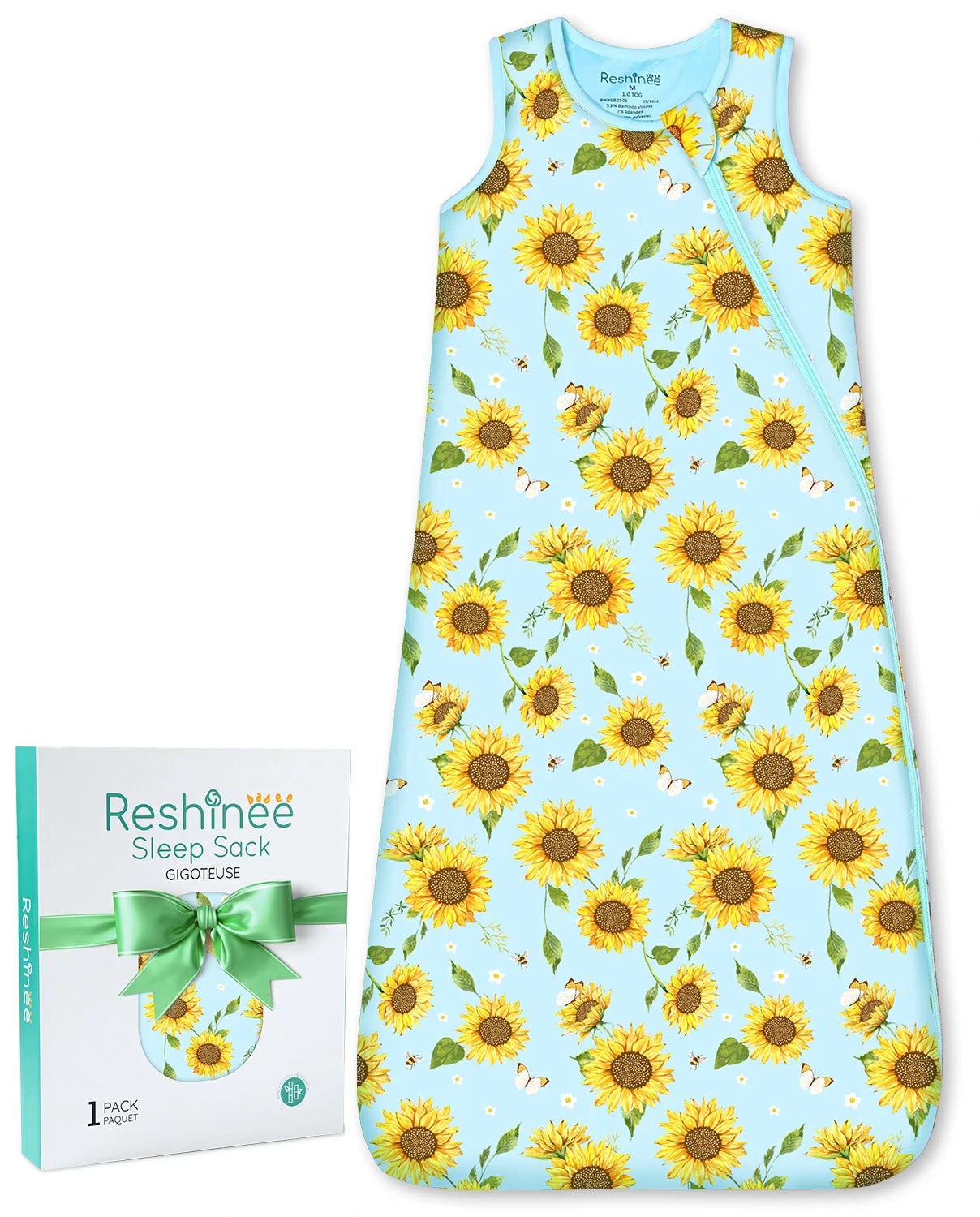 Sunshine Sprout Bamboo Baby Sleep Sack, sunshine sprout bamboo baby sleep sack main