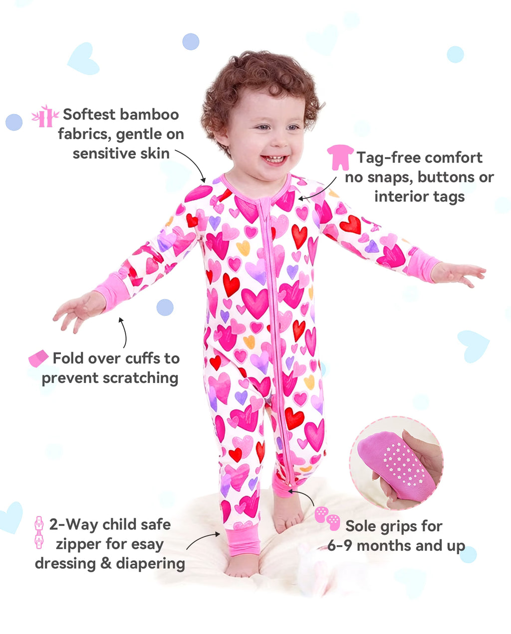 Sweetheart Confetti Bamboo Zippy, sweetheart confetti bamboo zippy 02 features infographic