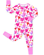 Sweetheart Confetti Bamboo Zippy, sweetheart confetti bamboo zippy front
