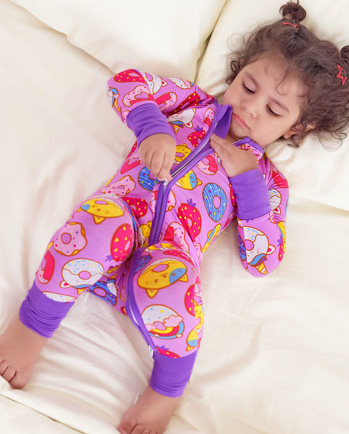 Unicorn Donuts Bamboo Zippy, unicorn donuts bamboo zippy 01 lifestyle laying bed