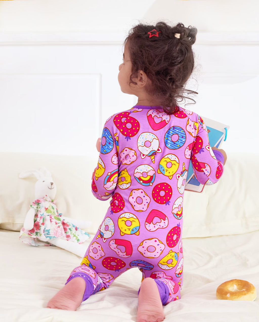 Unicorn Donuts Bamboo Zippy, unicorn donuts bamboo zippy 08 lifestyle back view