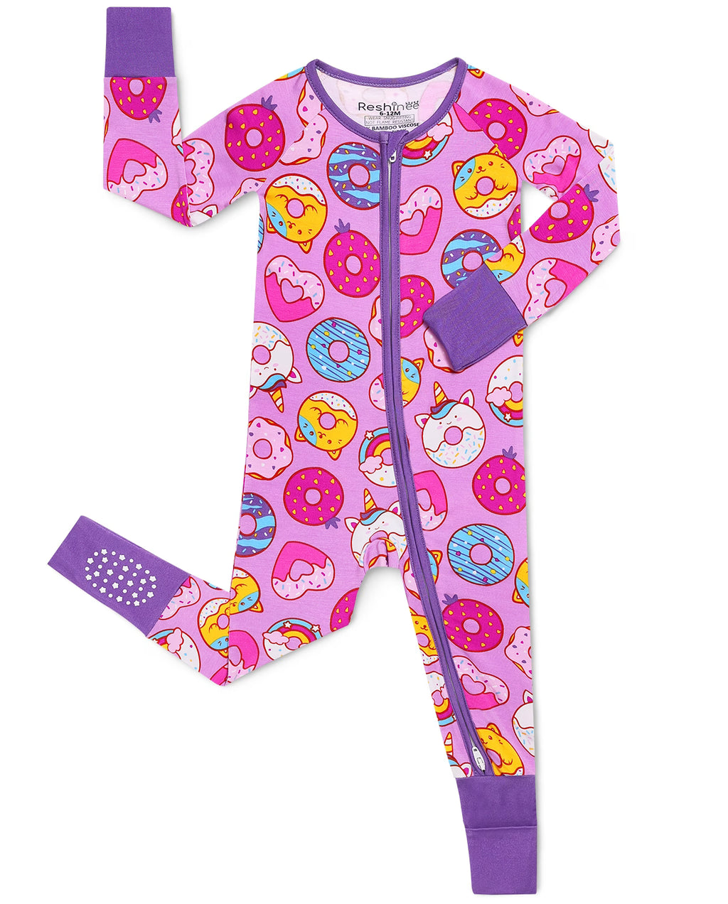 Unicorn Donuts Bamboo Zippy, unicorn donuts bamboo zippy front