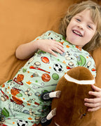 Ball Buddies Short Two-Piece Pajama Set, ball buddies bamboo short two piece pjs lifestyle 02
