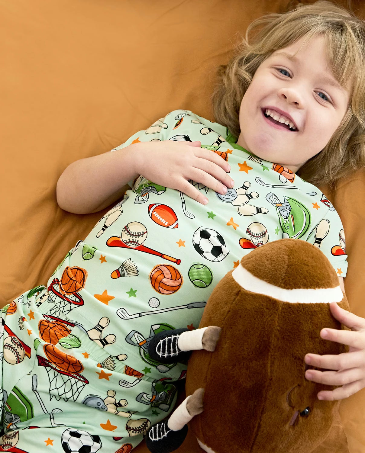 Ball Buddies Short Two-Piece Pajama Set, ball buddies bamboo short two piece pjs lifestyle 02