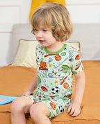 Ball Buddies Short Two-Piece Pajama Set, ball buddies bamboo short two piece pjs lifestyle 06