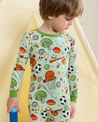 Ball Buddies Long Two-Piece Pajama Set, ball buddies club bamboo two piece pjs lifestyle 1