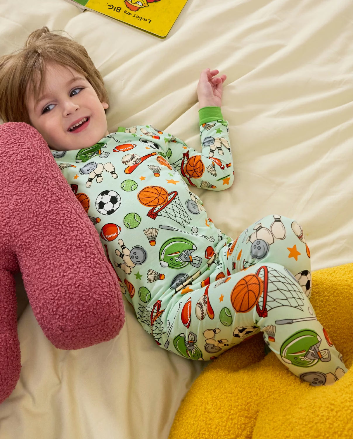 Ball Buddies Long Two-Piece Pajama Set, ball buddies club bamboo two piece pjs lifestyle 3