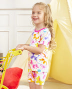 Balloon Parade Short Two-Piece Pajama Set, balloon parade bamboo short two piece pjs lifestyle 01