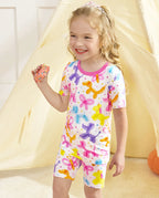 Balloon Parade Short Two-Piece Pajama Set, balloon parade bamboo short two piece pjs lifestyle 08