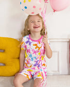 Balloon Parade Short Two-Piece Pajama Set, balloon parade bamboo short two piece pjs lifestyle 10