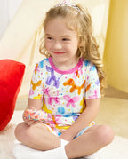Balloon Parade Short Two-Piece Pajama Set, balloon parade bamboo short two piece pjs lifestyle 11