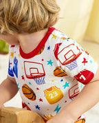 Basketball Dreams Short Two-Piece Pajama Set, lifestyle view 4