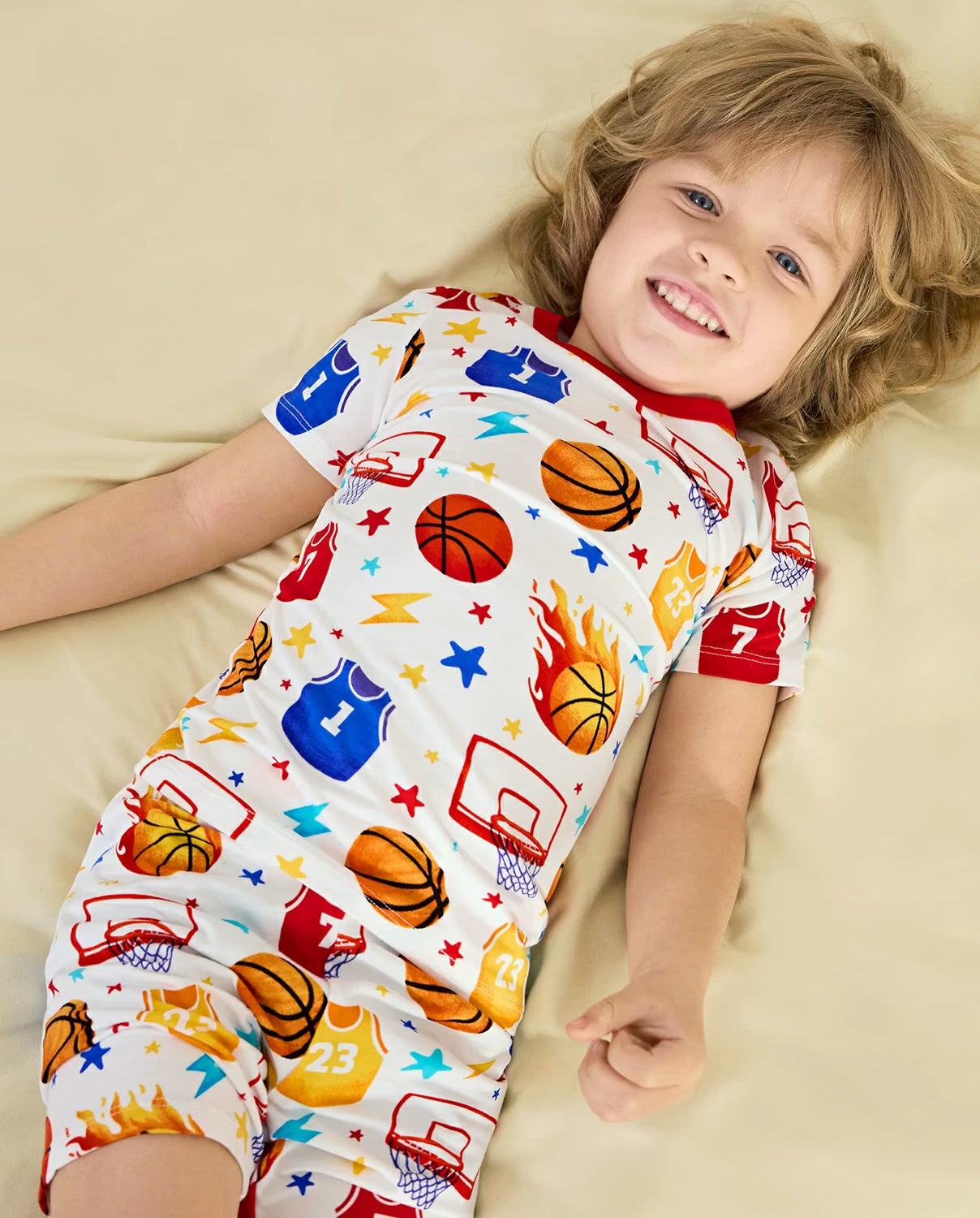 Basketball Dreams Short Two-Piece Pajama Set, lifestyle view 5