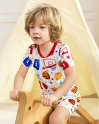 Basketball Dreams Short Two-Piece Pajama Set, lifestyle view 9