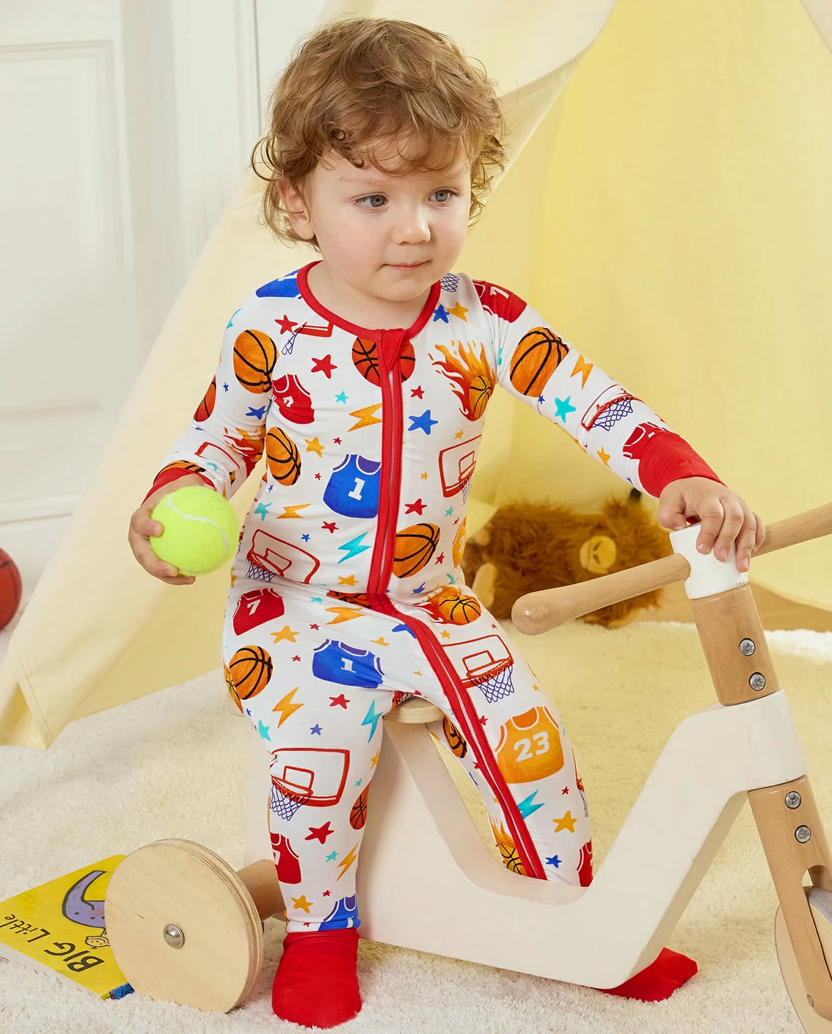 Basketball Dreams Bamboo Zippy, lifestyle view 8