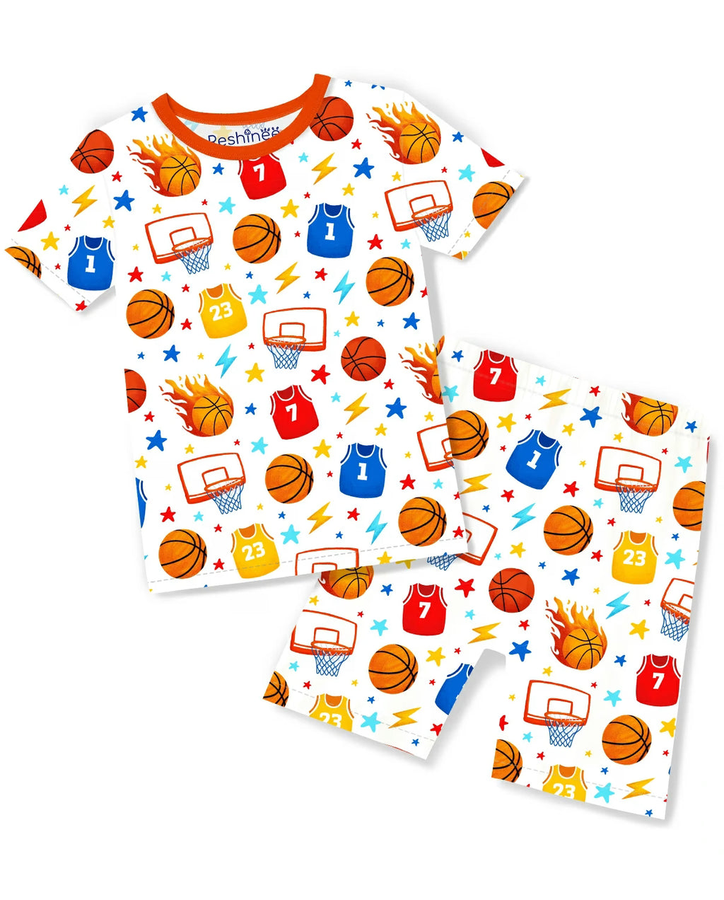 Basketball Dreams Short Two-Piece Pajama Set, main product view