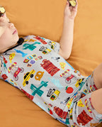 Big Apple Short Two-Piece Pajama Set, big apple bamboo short two piece pjs lifestyle 03