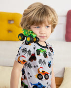 Big Wheels Short Two-Piece Pajama Set, big wheels bamboo short two piece pjs lifestyle 01