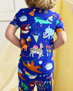 Birthday Safari Short Two-Piece Pajama Set, birthday safari bamboo short two piece pjs lifestyle 04