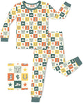 Brave Cowboys Long Two-Piece Pajama Set, brave cowboys bamboo long two piece pajama set main
