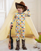 Brave Cowboys Long Two-Piece Pajama Set, brave cowboys bamboo long two piece pjs lifestyle 03