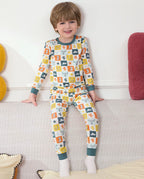 Brave Cowboys Long Two-Piece Pajama Set, brave cowboys bamboo long two piece pjs lifestyle 08