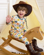 Brave Cowboys Long Two-Piece Pajama Set, brave cowboys bamboo long two piece pjs lifestyle 10