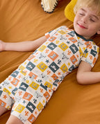Brave Cowboys Short Two-Piece Pajama Set, brave cowboys bamboo short two piece pjs lifestyle 04