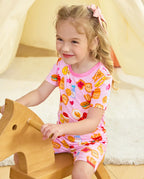 Breakfast Party Short Two-Piece Pajama Set, breakfast party bamboo short two piece pjs lifestyle 02