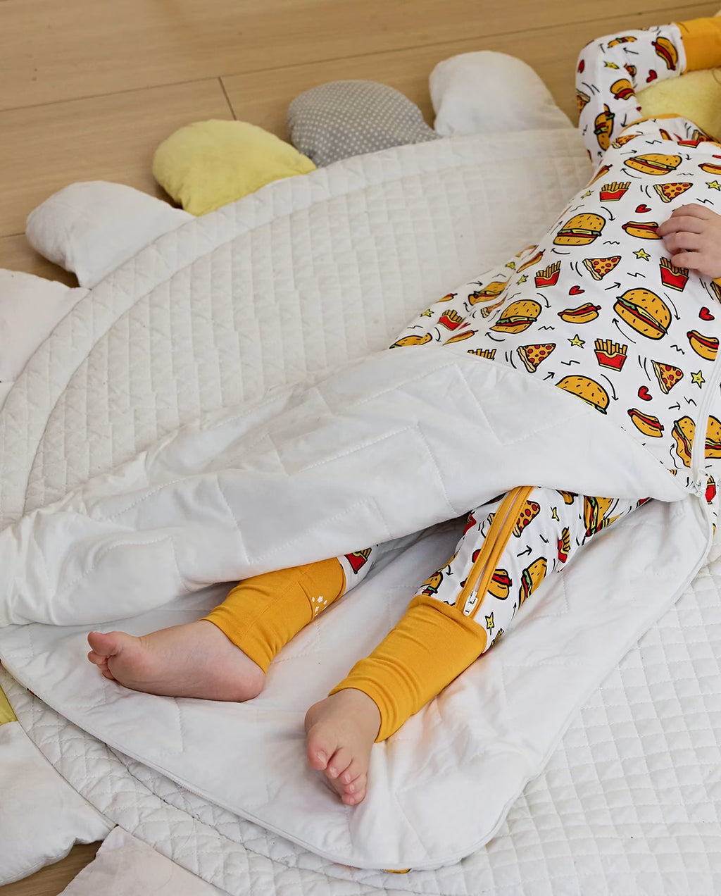 Burger & Buddies Bamboo Baby Sleep Sack, burger buddies bamboo baby sleep sack inner lining 06