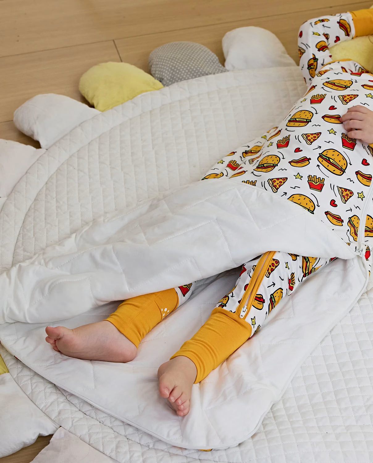 Burger & Buddies Bamboo Baby Sleep Sack, burger buddies bamboo baby sleep sack inner lining 06