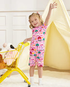 Busy Farm Short Two-Piece Pajama Set, busy farm bamboo short two piece pjs lifestyle 08