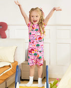 Busy Farm Short Two-Piece Pajama Set, busy farm bamboo short two piece pjs lifestyle 10