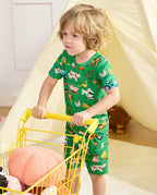 Busy Farm Days Short Two-Piece Pajama Set, busy farm days bamboo short two piece pjs lifestyle 09