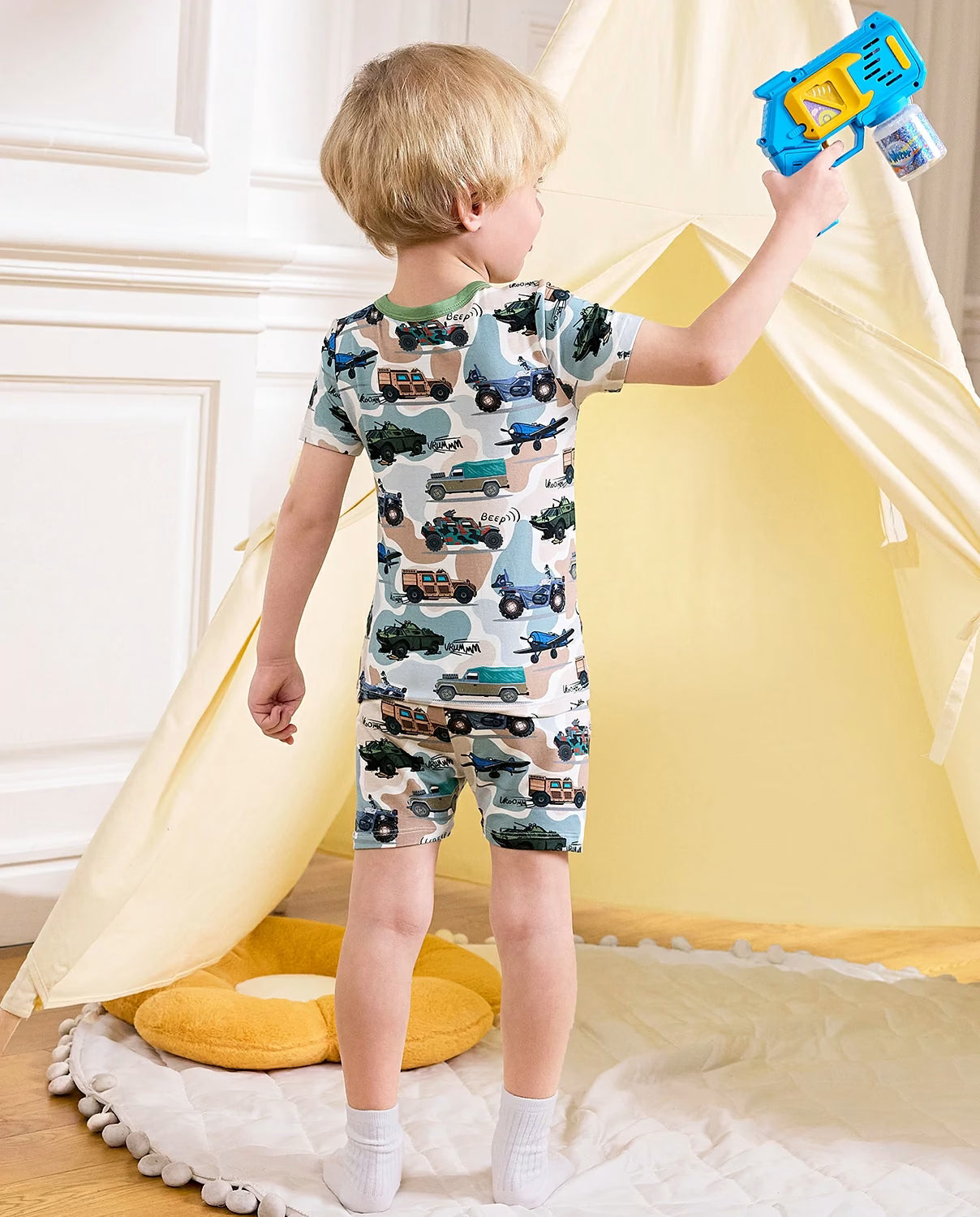 Camo Commanders Short Two-Piece Pajama Set, camo commanders bamboo short two piece pjs lifestyle 09