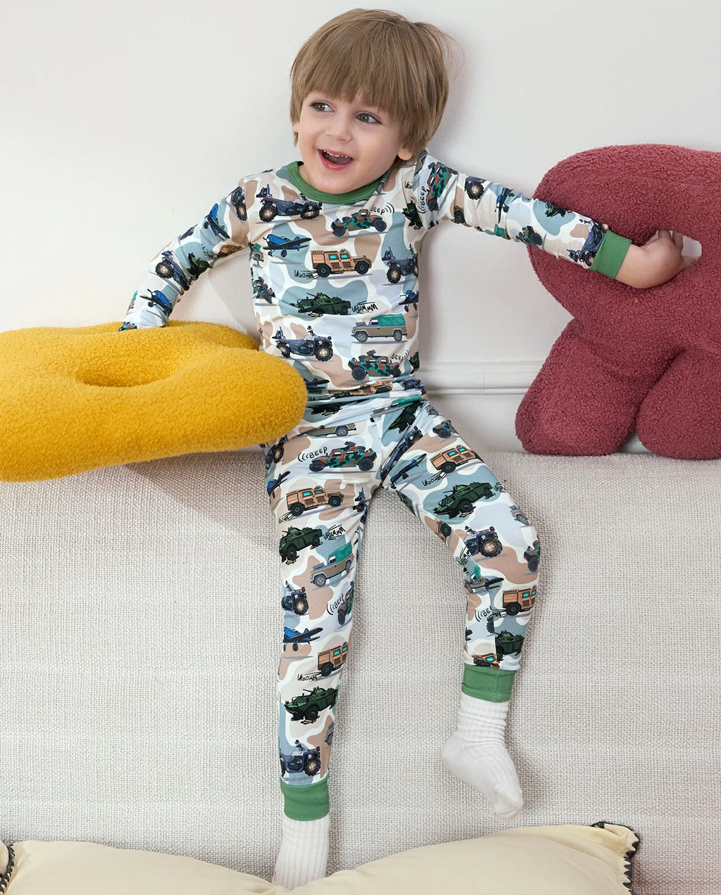 Camo Commanders Long Two-Piece Pajama Set, camo commanders club bamboo two piece pjs lifestyle 6