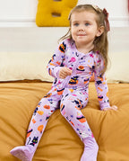 Candy Boo Bamboo Zippy Halloween pajamas for cozy indoor activities