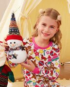 Christmas Gingerbread Long Two-Piece Pajama Set, christmas gingerbread bamboo two piece pjs lifestyle 8