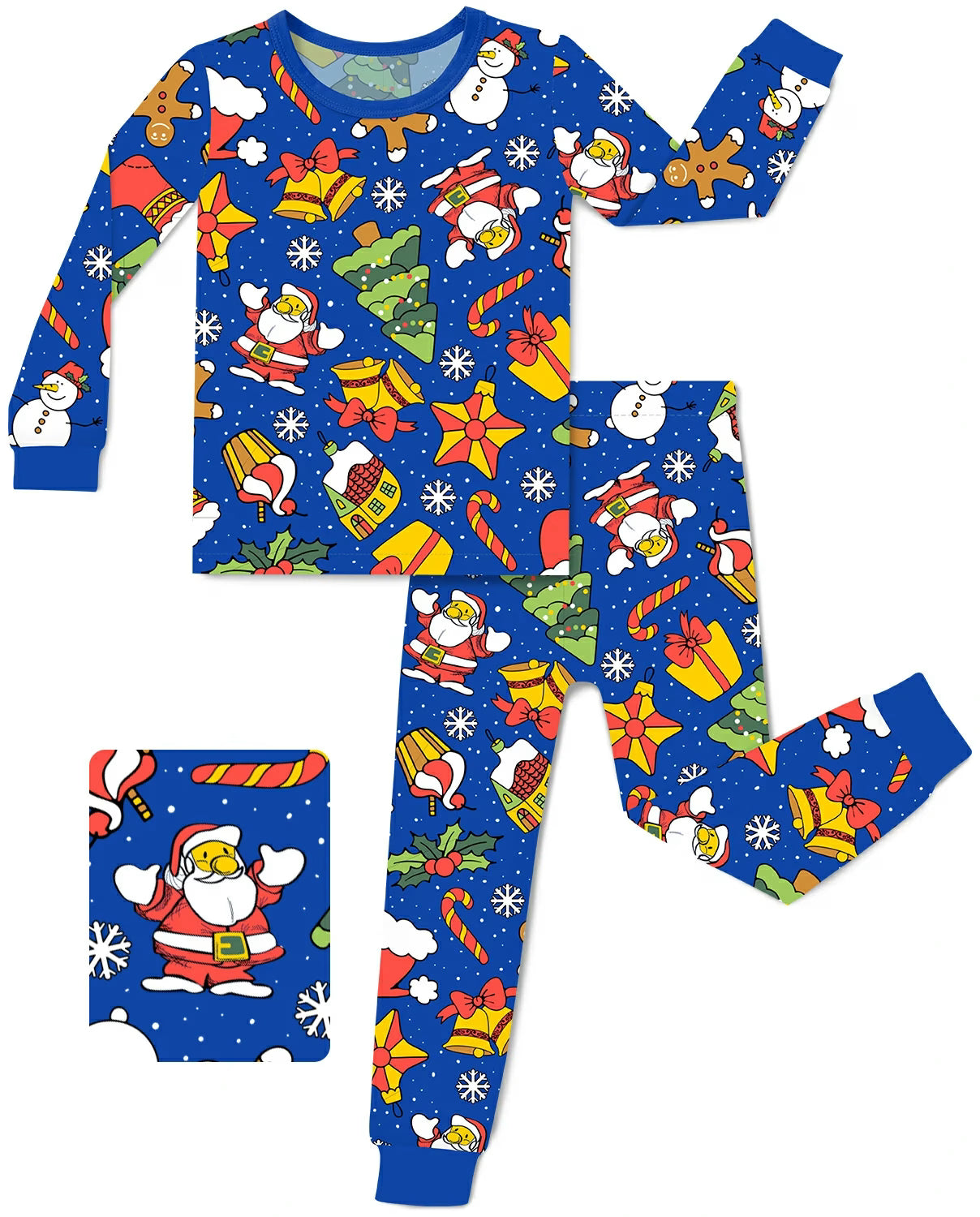Christmas Jingle Long Two-Piece Pajama Set, christmas jingle bamboo long two piece pajama set main