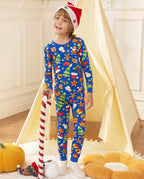 Christmas Jingle Long Two-Piece Pajama Set, christmas jingle bamboo long two piece pjs lifestyle 01