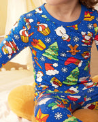 Christmas Jingle Long Two-Piece Pajama Set, christmas jingle bamboo long two piece pjs lifestyle 02