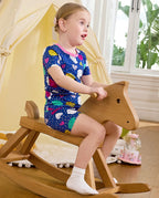 Cloud Hearts Short Two-Piece Pajama Set, cloud hearts bamboo short two piece pjs lifestyle 02