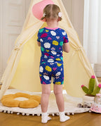 Cloud Hearts Short Two-Piece Pajama Set, cloud hearts bamboo short two piece pjs lifestyle 05