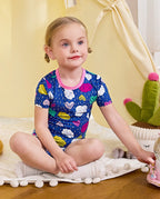 Cloud Hearts Short Two-Piece Pajama Set, cloud hearts bamboo short two piece pjs lifestyle 06