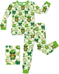 Clover Joy Long Two-Piece Pajama Set, clover joy bamboo long two piece pajama set main
