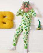 Clover Joy Long Two-Piece Pajama Set, clover joy bamboo long two piece pjs lifestyle 08