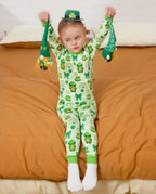 Clover Joy Long Two-Piece Pajama Set, clover joy bamboo long two piece pjs lifestyle 09